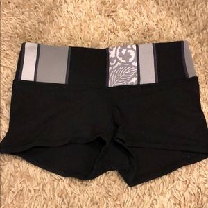 Black lululemon booty shorts